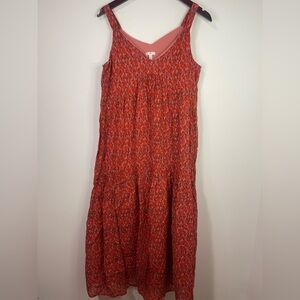 Joie Vibrant Red and Pink Maxi Dress